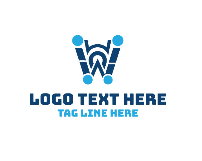 Stylish Letter W Curve Logo