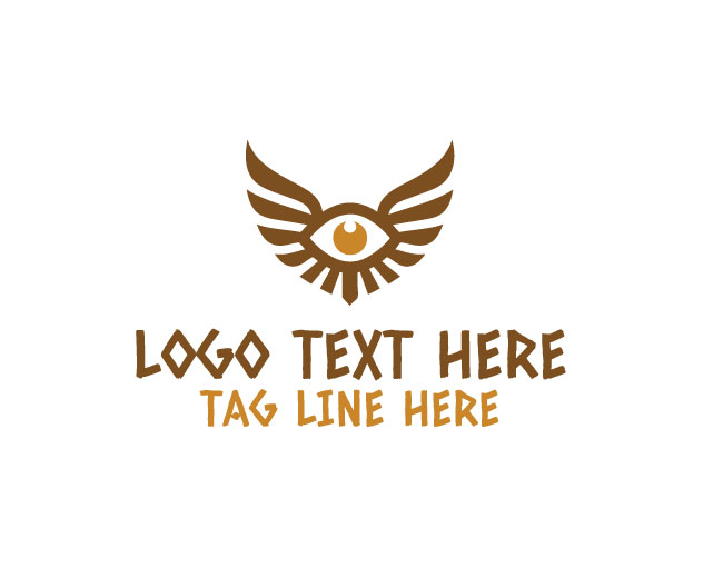  Stylish Winged Vision Logo