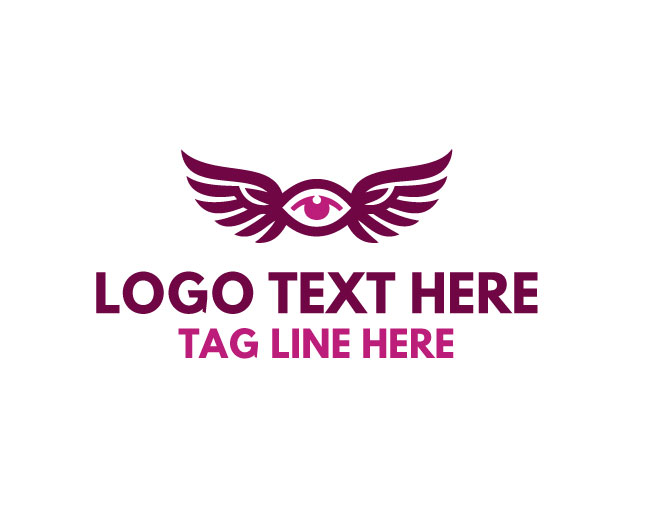Modern Unique Eye Wings Logo