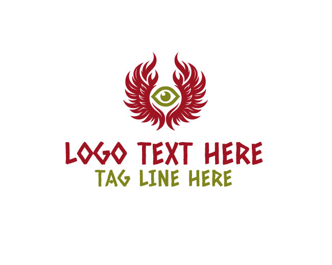  Stylish Wings Eye Logo