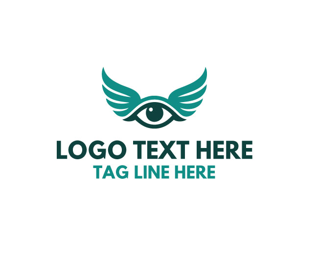 Stylish Focus Wings Logo
