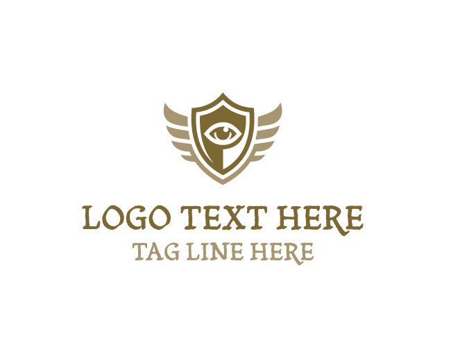  Unique Eye Shield Wings Logo