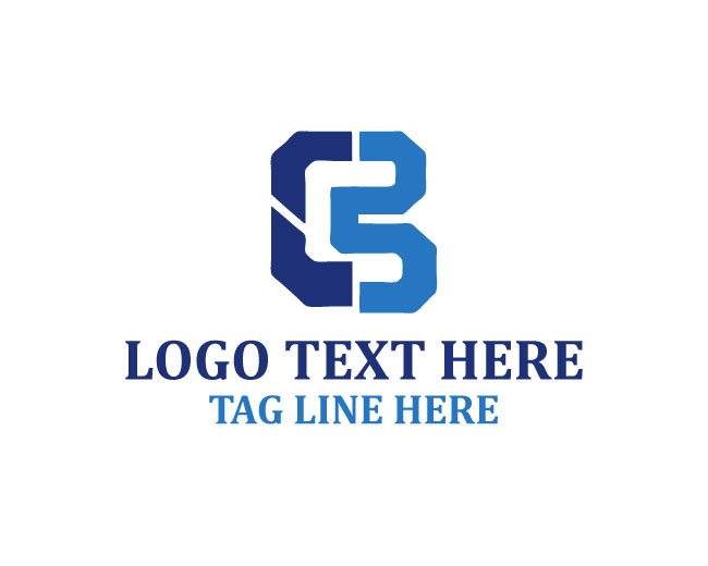 Minimal C B Letters Logo