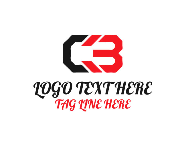 Geometric C B Letters Logo