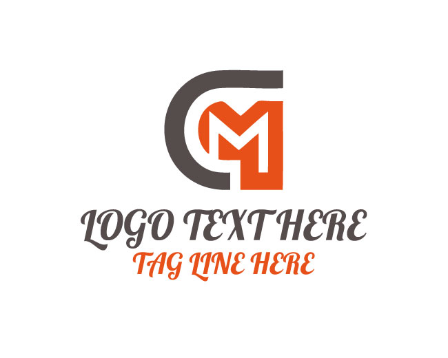 Unique C M Letters Logo