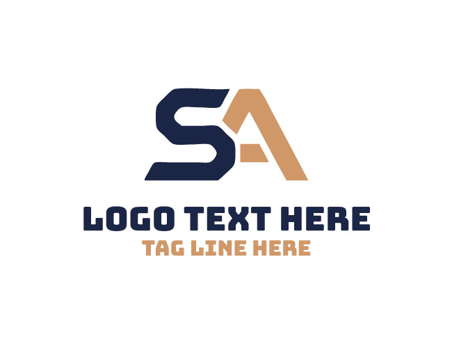 Minimal S A Letters Logo