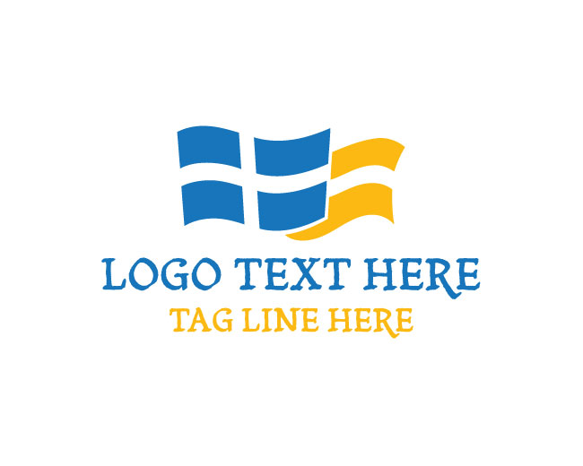 Minimal Sweden Flag Logo
