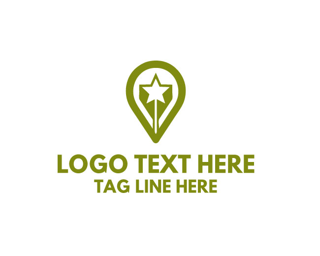  Location Pin Star Logo