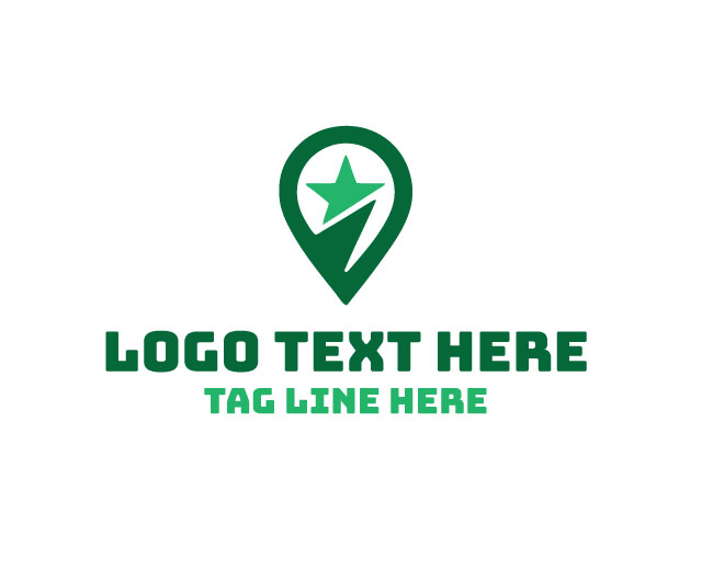 Map Pin Star Logo