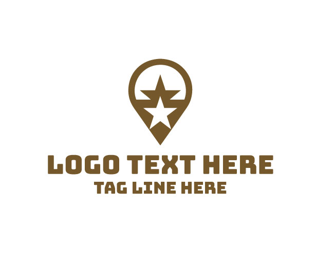 Location Pointer Star Logo