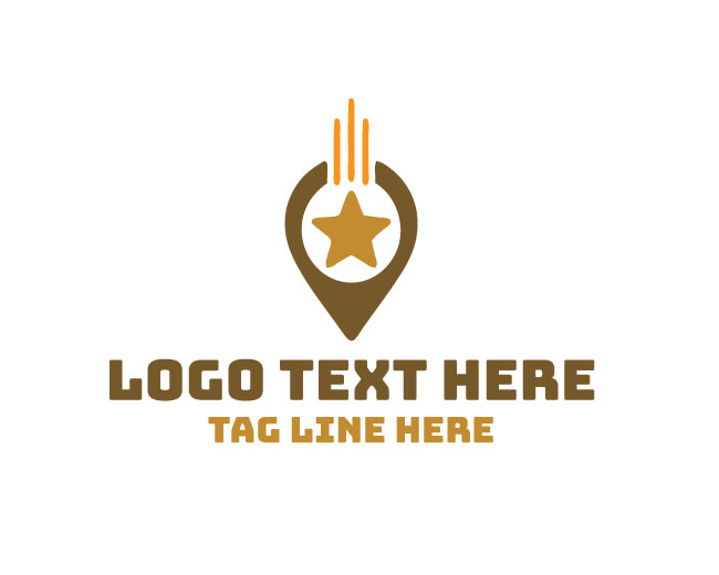 Location Navigation Star Pin Logo
