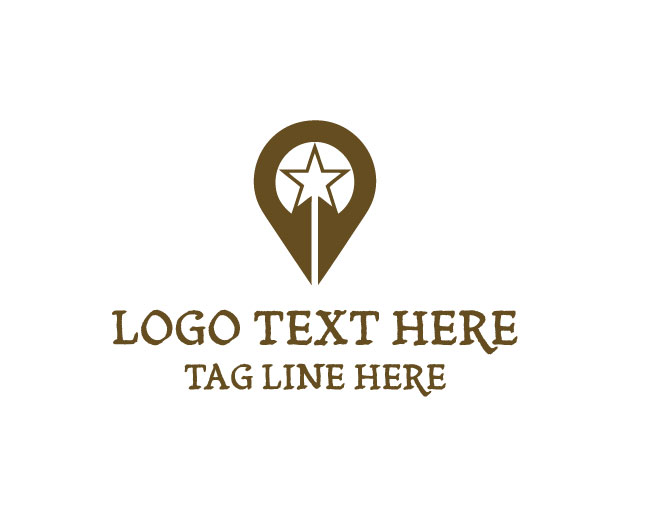 Location Pin Star GPS Logo