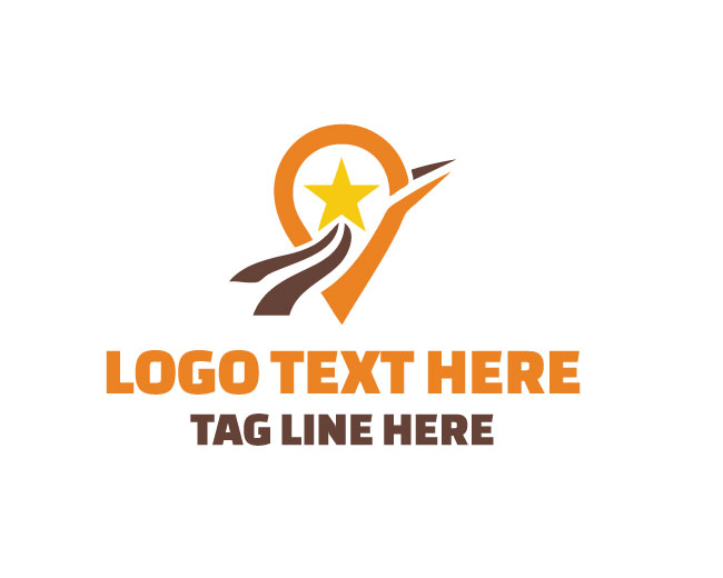  Location Pin Star Travel Logo