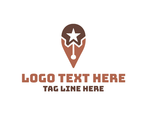  Location Pin Star Map Logo