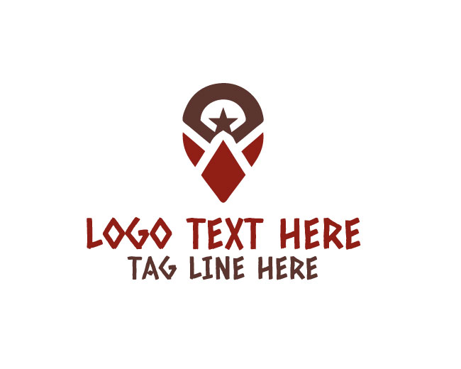 Location Pin Star Destination Logo
