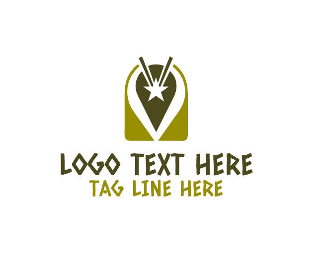 Location Pin Star Guide Logo