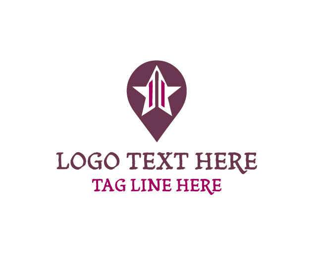 Location Pin Star Service Logo