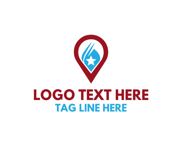  Location Pin Star  Logo