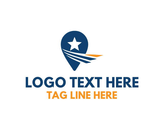  Location Pin Star Direction Logo