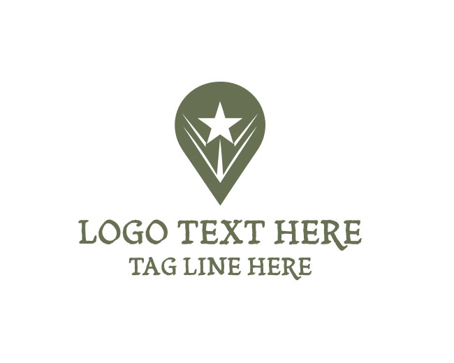 Location Star Abstract Logo