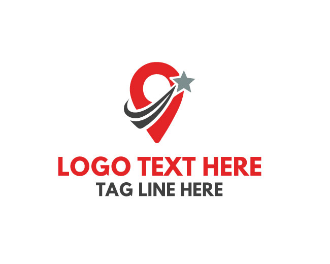 Location Pin Star Locate Logo