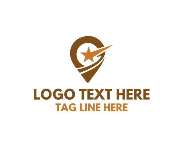 Location Pin Star Logo