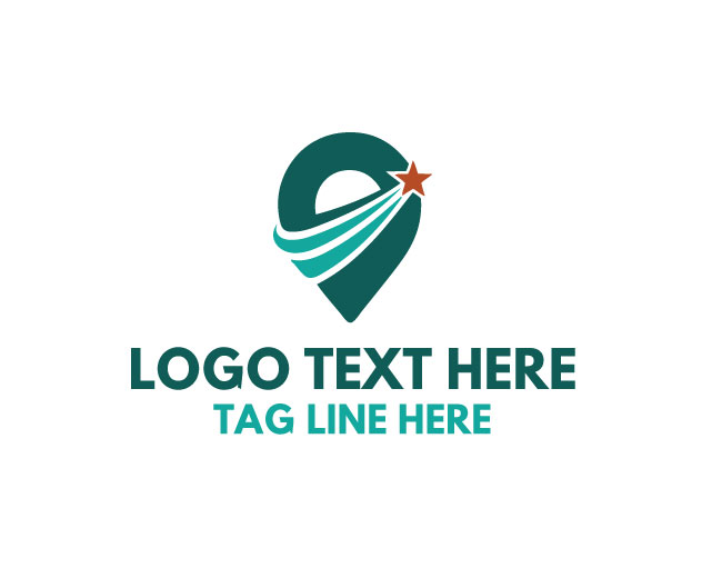 Location Pin Star Spotlight Logo