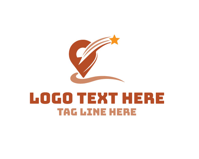 Location Pin Star  Logo