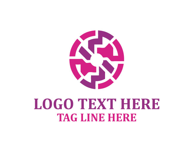 Pink Abstract Circle Logo