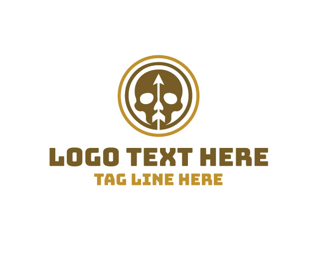 Minimal Arrow Skull Logo
