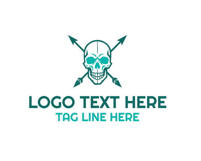Unique Arrow Skull Logo