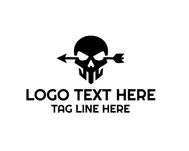 Dynamic Arrow Skull Logo
