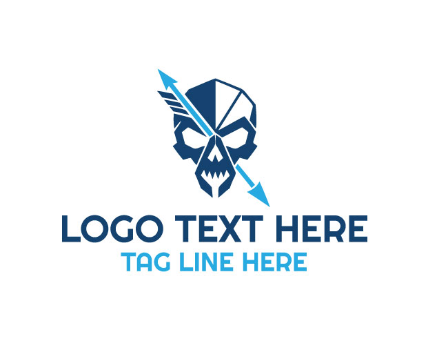 Clean Arrow Skull Logo