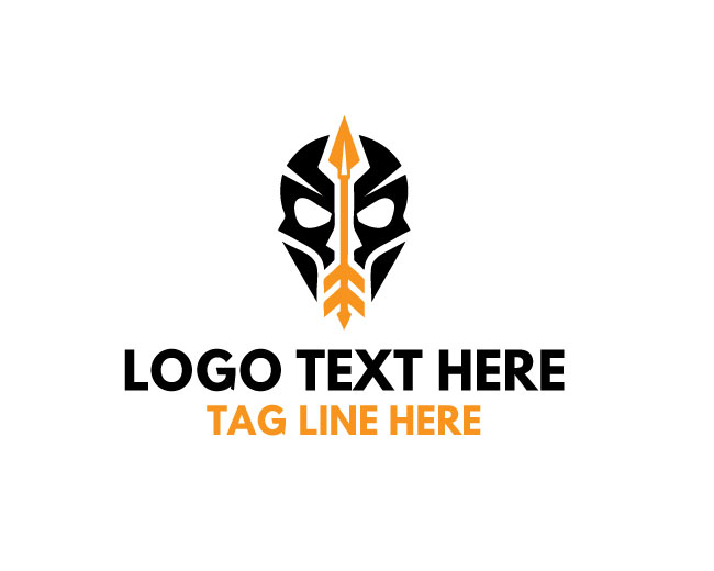 Stylish Arrow Skull Logo