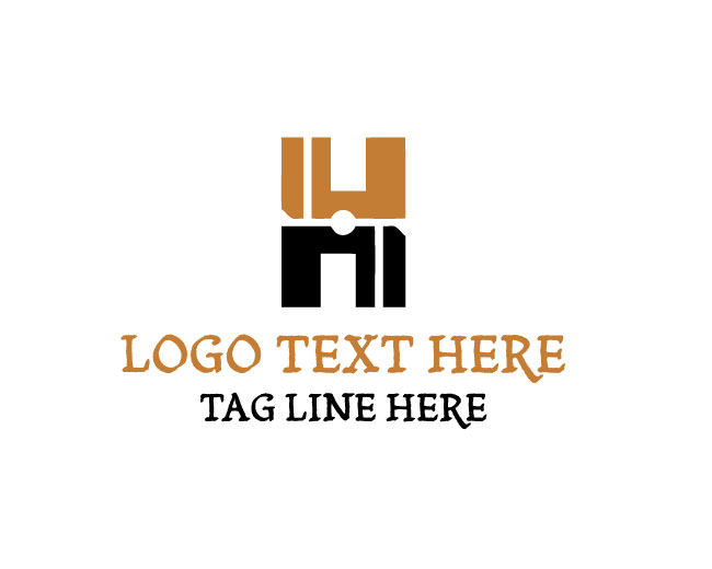 Letter H Typography Logo