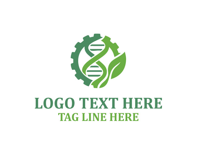 Abstract ECO DNA Gear Logo