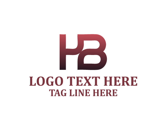  Minimal H B Letter Logo
