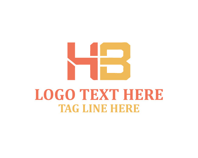  Dynamic H B Letter Logo