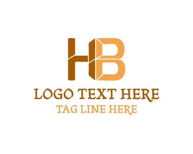 Minimal H B Letter Logo