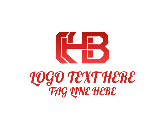 Red H B Letter Logo