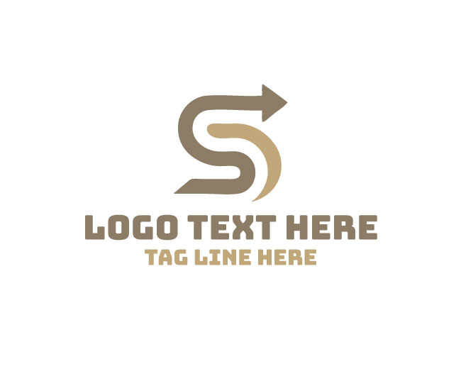 Stylish Letter S Arrow Logo