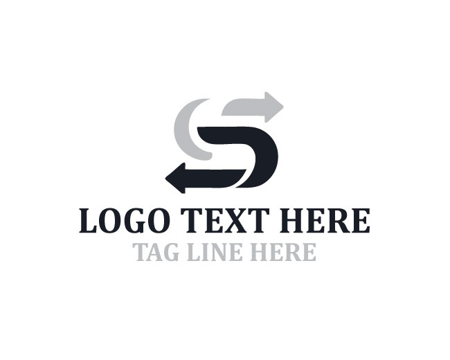 Black Letter S Arrow Logo