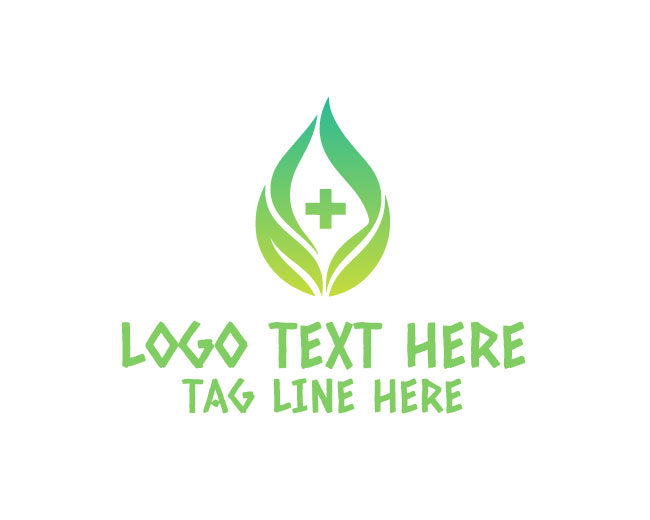 Green Medical Drop Logo