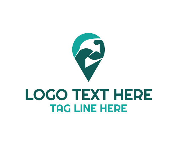 Stylish Muscular Arm Logo
