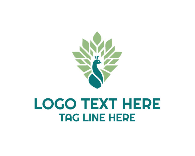  Modern Abstract Peacock Logo