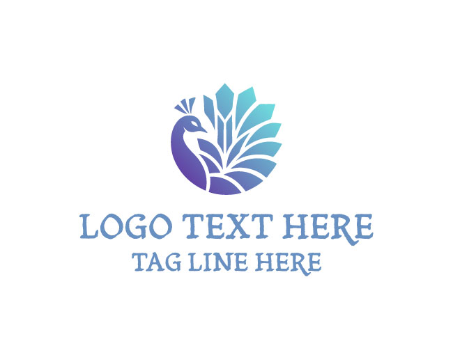 Stylish Abstract Peacock Logo