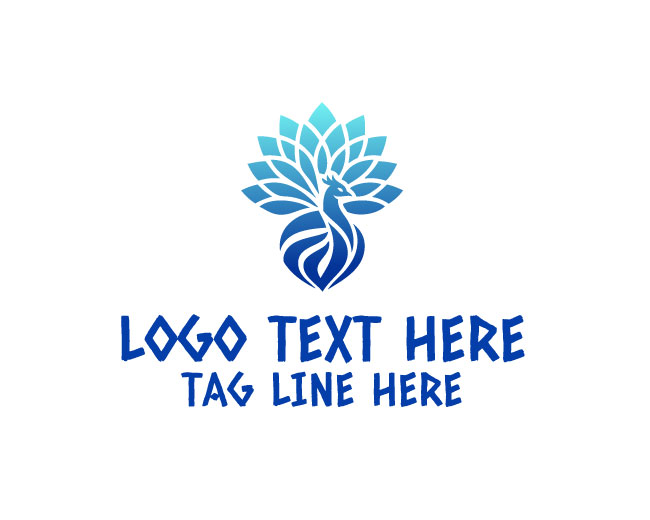 Dynamic Abstract Peacock Logo