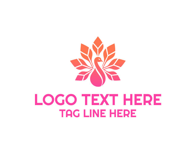 Elegant Abstract Peacock Logo