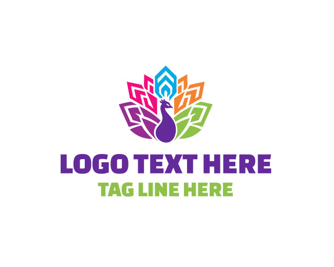 Abstract Peacock Logo