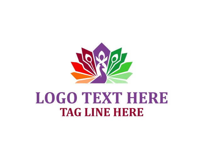 Colorful Abstract Peacock Logo